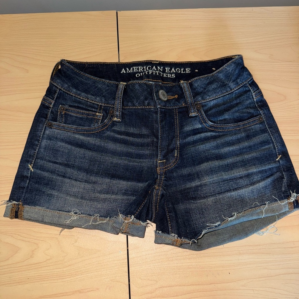 American Eagle Outfitters Dark Blue Jean Shorts